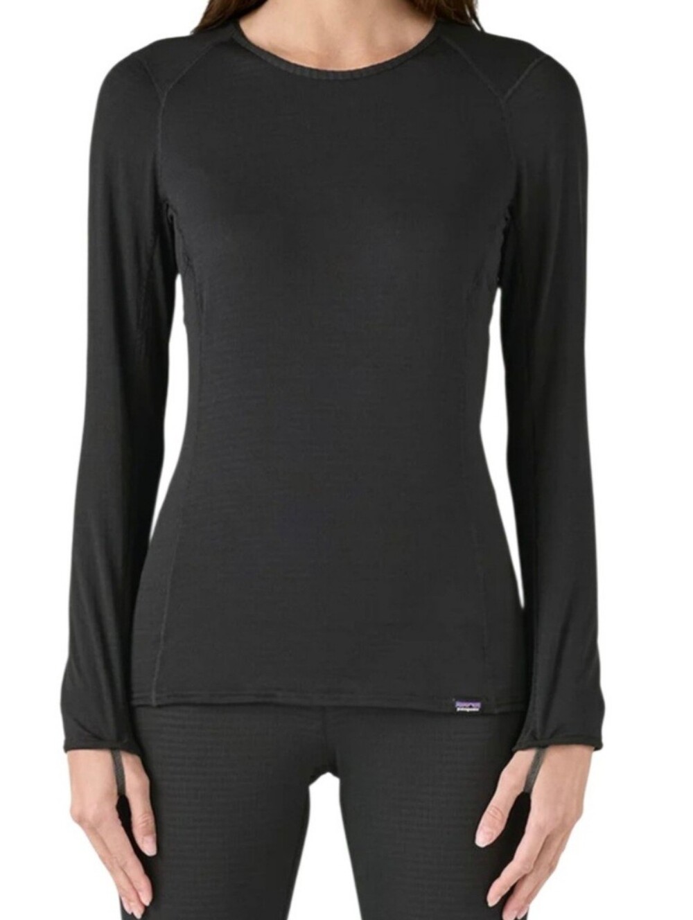 Patagonia Capilene Thermal Weight Baselayer Crewneck Top Black Size S